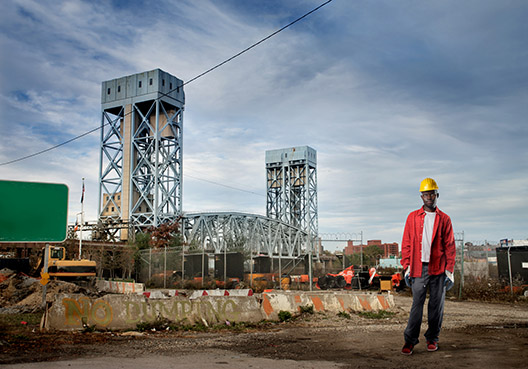 construction worker standing at a construction site